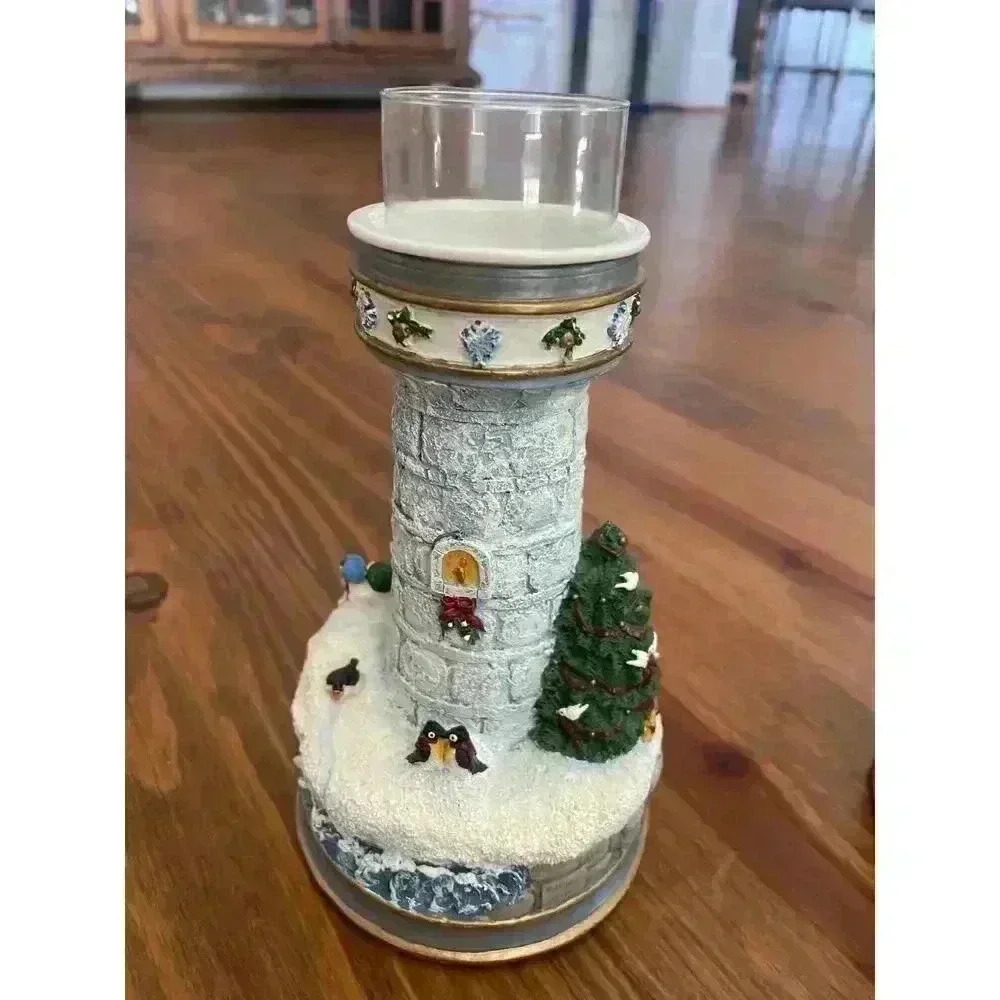 Danbury Mint Polar Lights Night Before Christmas & Artic Lights Candlesticks(2) - Picture 3 of 7